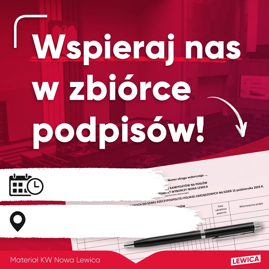 Podpisy pod listą do Sejmu RP 2